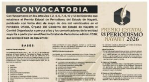 Convoca Comité Organizador al Premio Estatal de Periodismo 2026