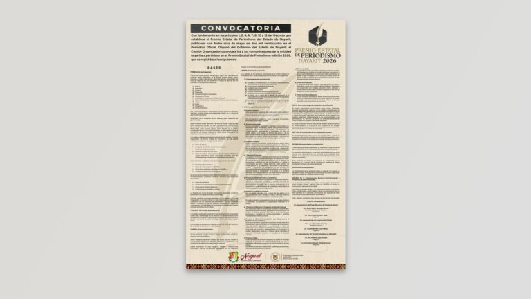 Convoca Comité Organizador al Premio Estatal de Periodismo 2026