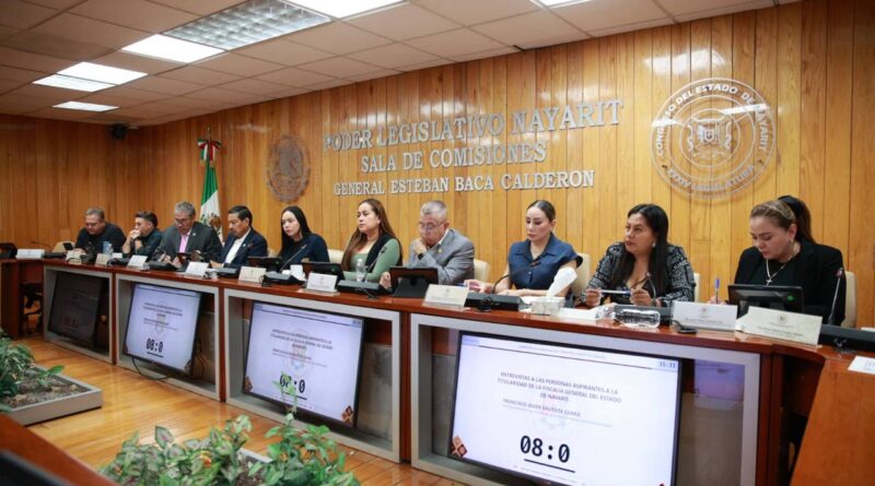 Avanza Congreso en selección de aspirantes a la Fiscalía de Nayarit