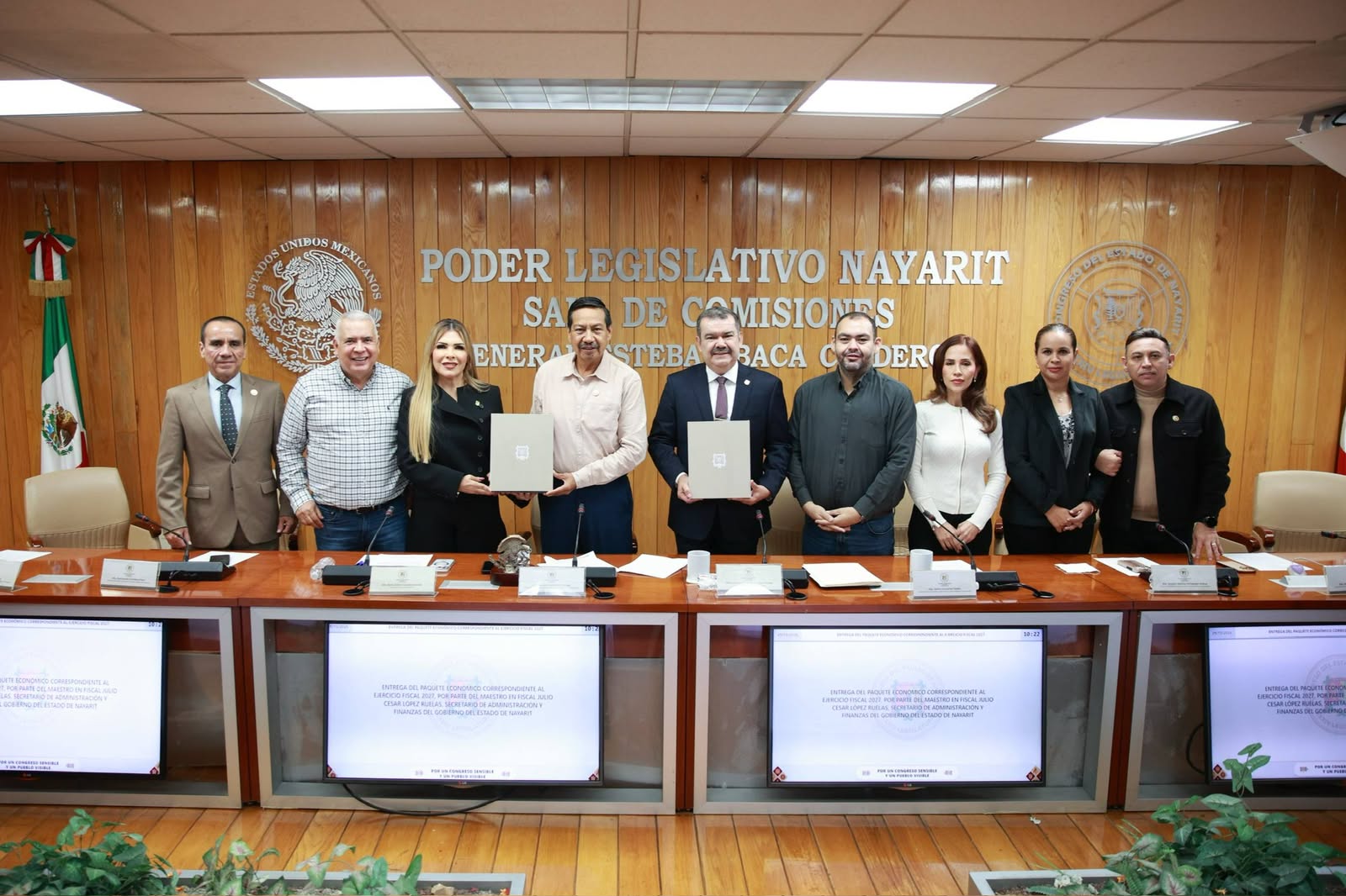 Recibe Congreso de Nayarit el Paquete Económico 2027