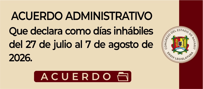 Acuerdo Administrativo que determina días inhábiles
